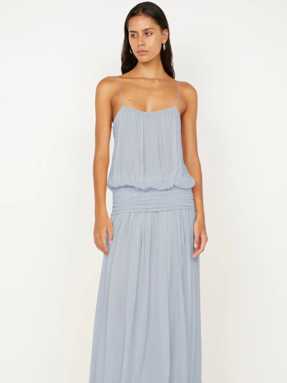 bec + bridge Pale Blue Maxi Dress with Spaghetti Straps